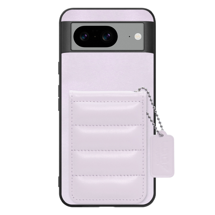 [ LOOF SWEET-SHELL CARD ] Google pixel 8 googlepixel8 Pixel8 ピクセル8 スマホケース キルティング加工のカードケース付き マグネット内蔵 カード収納 本革 レザータグ＆チェーン付き パステルカラー [ Google Pixel 8 ]