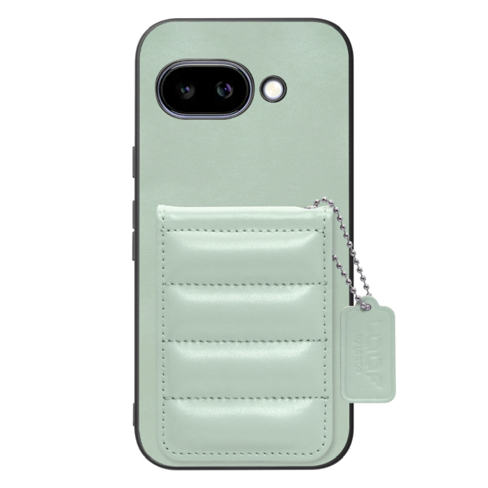 [ LOOF SWEET-SHELL CARD ] Google Pixel 9a Google Pixel9a ピクセル9a スマホケース キルティング加工のカードケース付き マグネット内蔵 カード収納 本革 レザータグ＆チェーン付き パステルカラー [ Google Pixel 9a ]