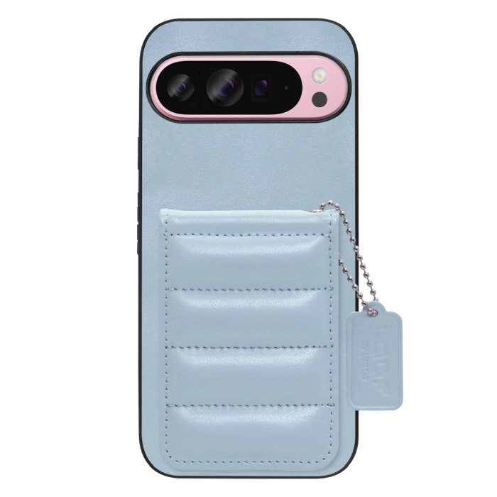 [ LOOF SWEET-SHELL CARD ] Google Pixel 9 Pro XL Google Pixel9proxl ピクセル9プロXL スマホケース キルティング加工のカードケース付き マグネット内蔵 カード収納 本革 レザータグ＆チェーン付き パステルカラー [ Google Pixel 9 Pro XL ]