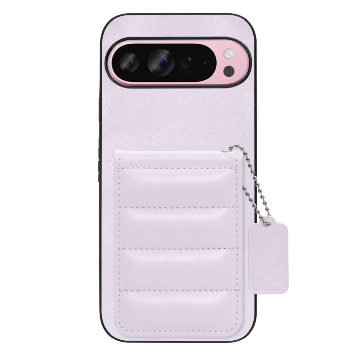 [ LOOF SWEET-SHELL CARD ] Google Pixel 9 Pro XL Google Pixel9proxl ピクセル9プロXL スマホケース キルティング加工のカードケース付き マグネット内蔵 カード収納 本革 レザータグ＆チェーン付き パステルカラー [ Google Pixel 9 Pro XL ]