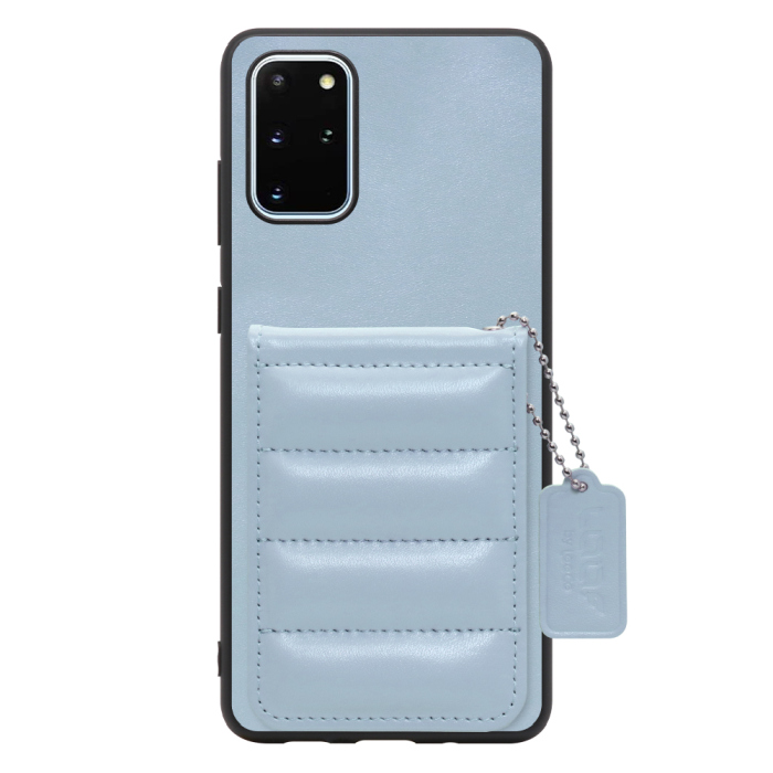 [ LOOF SWEET-SHELL CARD ] Galaxy S20+ 5G SC-52A / SCG02 s20plus S20 plus s20プラス s20+5g s20plus5g スマホケース キルティング加工のカードケース付き マグネット内蔵 カード収納 本革 レザータグ＆チェーン付き パステルカラー [ Galaxy S20+ 5G ]