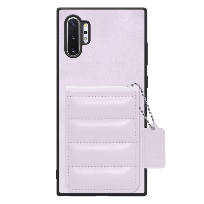 [ LOOF SWEET-SHELL CARD ] Galaxy Note10+ SC-01M / SCV45 note10+ note10plus note10 plus スマホケース キルティング加工のカードケース付き マグネット内蔵 カード収納 本革 レザータグ＆チェーン付き パステルカラー [ Galaxy Note10+ ]