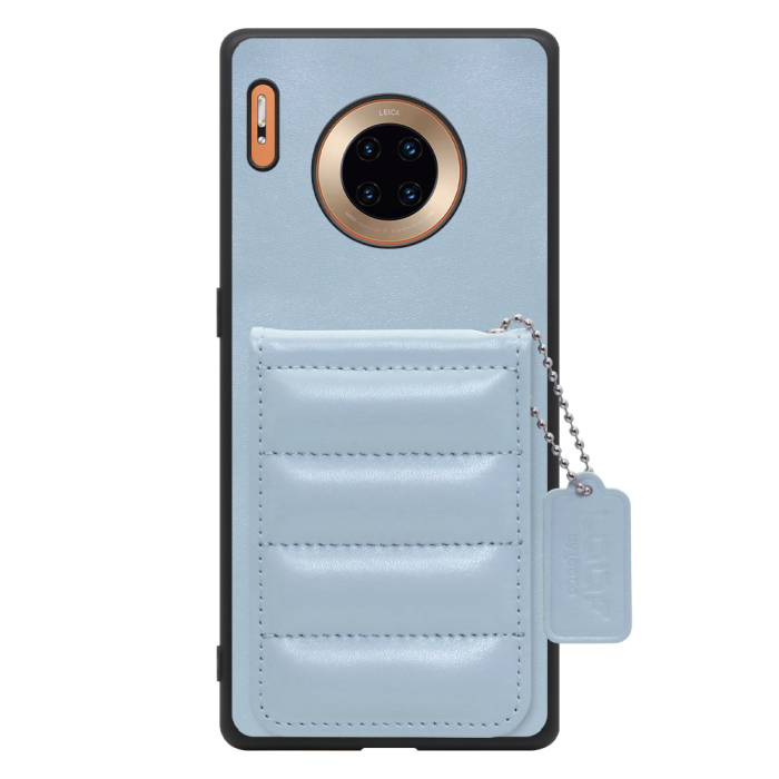 [ LOOF SWEET-SHELL CARD ] HUAWEI Mate 30 Pro 5G mate30pro5g mate30 30pro プロ スマホケース キルティング加工のカードケース付き マグネット内蔵 カード収納 本革 レザータグ＆チェーン付き パステルカラー [ HUAWEI Mate 30 Pro 5G ]