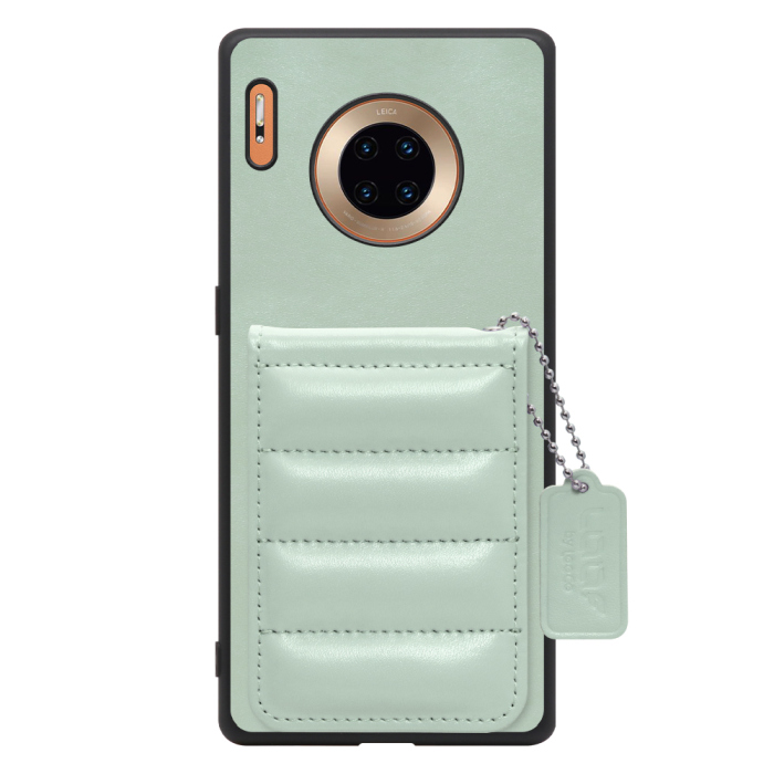 [ LOOF SWEET-SHELL CARD ] HUAWEI Mate 30 Pro 5G mate30pro5g mate30 30pro プロ スマホケース キルティング加工のカードケース付き マグネット内蔵 カード収納 本革 レザータグ＆チェーン付き パステルカラー [ HUAWEI Mate 30 Pro 5G ]