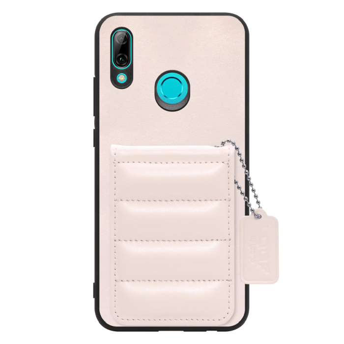 [ LOOF SWEET-SHELL CARD ] HUAWEI nova lite 3 POT-LX2J novalite3 novalite 3 スマホケース キルティング加工のカードケース付き マグネット内蔵 カード収納 本革 レザータグ＆チェーン付き パステルカラー [ HUAWEI nova lite 3 ]