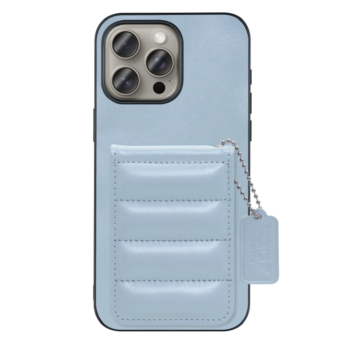 [ LOOF SWEET-SHELL CARD ] iPhone 15 Pro Max iPhone15 Pro Max アイフォン15 プロ マックス iPhone 15 15ProMax アイフォン 15 スマホケース キルティング加工のカードケース付き マグネット内蔵 カード収納 本革 レザータグ＆チェーン付き パステルカラー [ iPhone 15 Pro Max ]