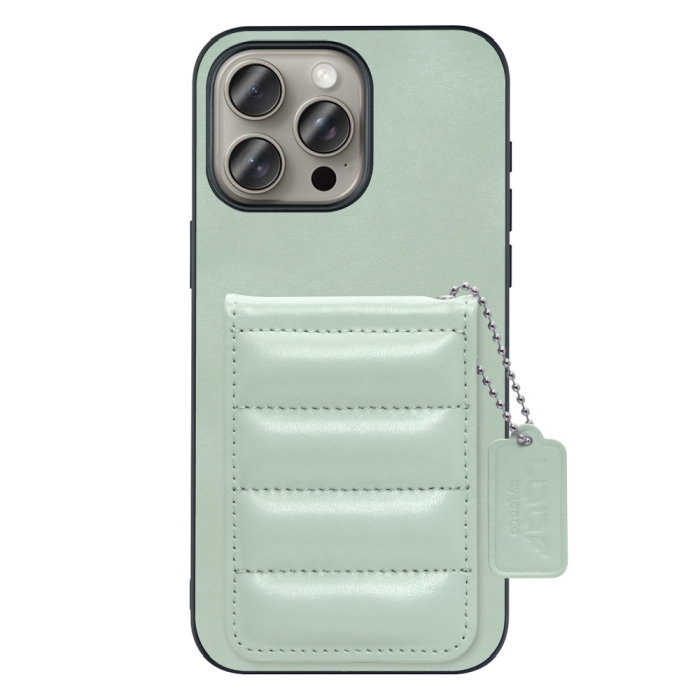 [ LOOF SWEET-SHELL CARD ] iPhone 15 Pro Max iPhone15 Pro Max アイフォン15 プロ マックス iPhone 15 15ProMax アイフォン 15 スマホケース キルティング加工のカードケース付き マグネット内蔵 カード収納 本革 レザータグ＆チェーン付き パステルカラー [ iPhone 15 Pro Max ]