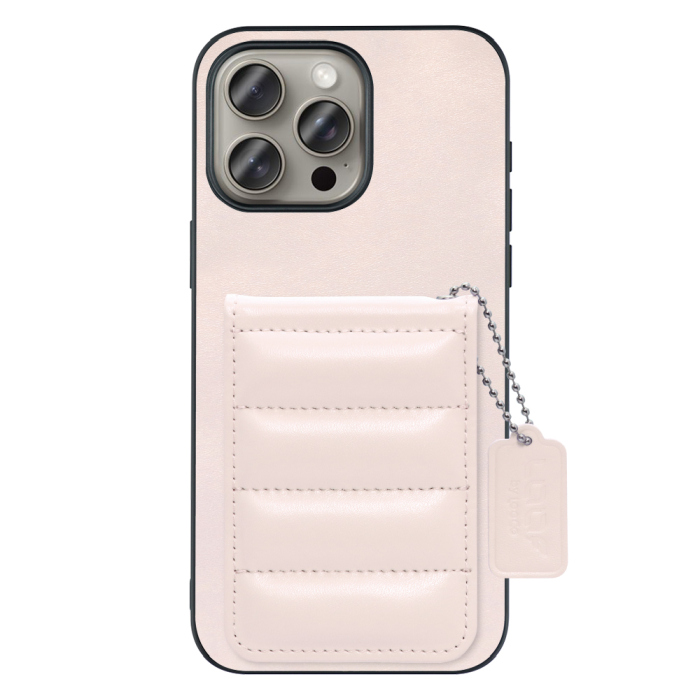 [ LOOF SWEET-SHELL CARD ] iPhone 15 Pro Max iPhone15 Pro Max アイフォン15 プロ マックス iPhone 15 15ProMax アイフォン 15 スマホケース キルティング加工のカードケース付き マグネット内蔵 カード収納 本革 レザータグ＆チェーン付き パステルカラー [ iPhone 15 Pro Max ]