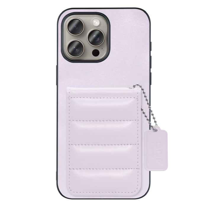 [ LOOF SWEET-SHELL CARD ] iPhone 15 Pro Max iPhone15 Pro Max アイフォン15 プロ マックス iPhone 15 15ProMax アイフォン 15 スマホケース キルティング加工のカードケース付き マグネット内蔵 カード収納 本革 レザータグ＆チェーン付き パステルカラー [ iPhone 15 Pro Max ]