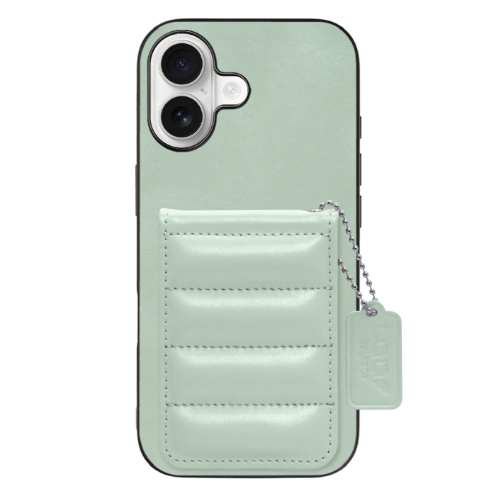 [ LOOF SWEET-SHELL CARD ] iPhone 17 iPhone17 アイフォン17 iPhone 17 アイフォン 17 スマホケース キルティング加工のカードケース付き マグネット内蔵 カード収納 本革 レザータグ＆チェーン付き パステルカラー [ iPhone 17 用 ]