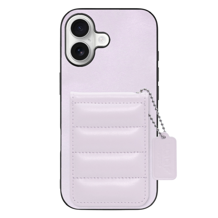 [ LOOF SWEET-SHELL CARD ] iPhone 17 iPhone17 アイフォン17 iPhone 17 アイフォン 17 スマホケース キルティング加工のカードケース付き マグネット内蔵 カード収納 本革 レザータグ＆チェーン付き パステルカラー [ iPhone 17 用 ]