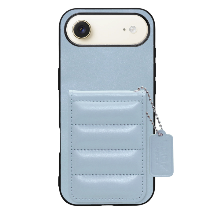 [ LOOF SWEET-SHELL CARD ] iPhone Air iPhone Air アイフォン エア iPhoneAir スマホケース キルティング加工のカードケース付き マグネット内蔵 カード収納 本革 レザータグ＆チェーン付き パステルカラー [ iPhone Air 用 ]