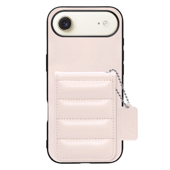 [ LOOF SWEET-SHELL CARD ] iPhone Air iPhone Air アイフォン エア iPhoneAir スマホケース キルティング加工のカードケース付き マグネット内蔵 カード収納 本革 レザータグ＆チェーン付き パステルカラー [ iPhone Air 用 ]