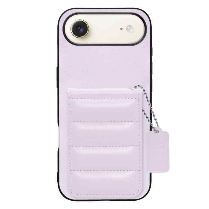 [ LOOF SWEET-SHELL CARD ] iPhone Air iPhone Air アイフォン エア iPhoneAir スマホケース キルティング加工のカードケース付き マグネット内蔵 カード収納 本革 レザータグ＆チェーン付き パステルカラー [ iPhone Air 用 ]