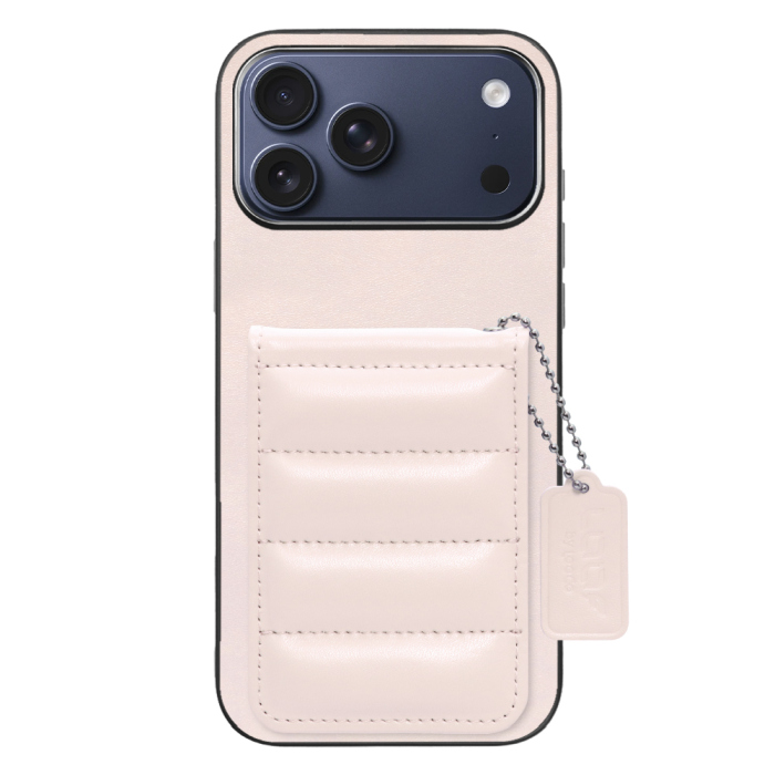 [ LOOF SWEET-SHELL CARD ] iPhone 17 Pro Max iPhone17 Pro Max アイフォン17 プロ マックス スマホケース キルティング加工のカードケース付き マグネット内蔵 カード収納 本革 レザータグ＆チェーン付き パステルカラー [ iPhone 17 Pro Max 用 ]