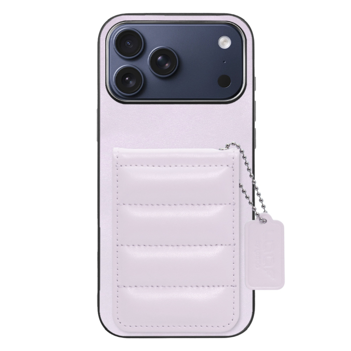 [ LOOF SWEET-SHELL CARD ] iPhone 17 Pro Max iPhone17 Pro Max アイフォン17 プロ マックス スマホケース キルティング加工のカードケース付き マグネット内蔵 カード収納 本革 レザータグ＆チェーン付き パステルカラー [ iPhone 17 Pro Max 用 ]