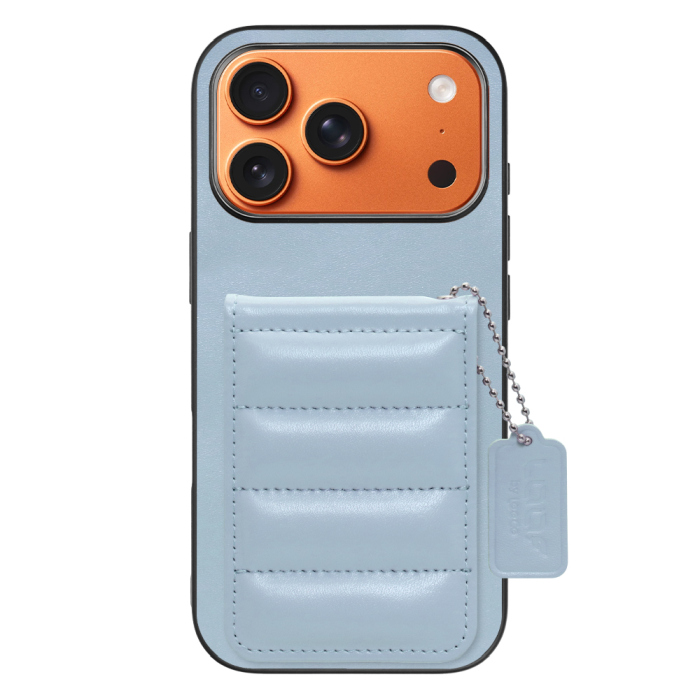 [ LOOF SWEET-SHELL CARD ] iPhone 17 Pro iPhone17 Pro アイフォン17 プロ スマホケース キルティング加工のカードケース付き マグネット内蔵 カード収納 本革 レザータグ＆チェーン付き パステルカラー [ iPhone 17 Pro 用 ]