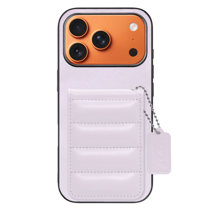 [ LOOF SWEET-SHELL CARD ] iPhone 17 Pro iPhone17 Pro アイフォン17 プロ スマホケース キルティング加工のカードケース付き マグネット内蔵 カード収納 本革 レザータグ＆チェーン付き パステルカラー [ iPhone 17 Pro 用 ]