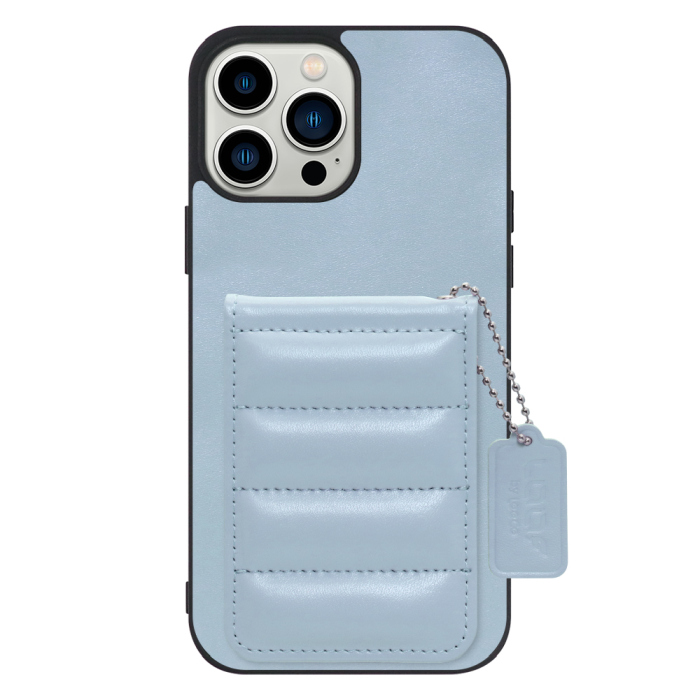 [ LOOF SWEET-SHELL CARD ] iPhone 13 Pro Max iphone13promax 13promax promax プロマックス スマホケース キルティング加工のカードケース付き マグネット内蔵 カード収納 本革 レザータグ＆チェーン付き パステルカラー [ iPhone 13 Pro Max ]