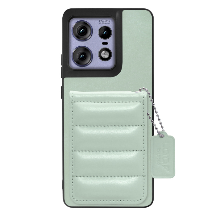 [ LOOF SWEET-SHELL CARD ] motorola edge 50 pro / 50s pro  スマホケース キルティング加工のカードケース付き マグネット内蔵 カード収納 本革 レザータグ＆チェーン付き パステルカラー [ motorola edge 50 pro / 50s pro ]