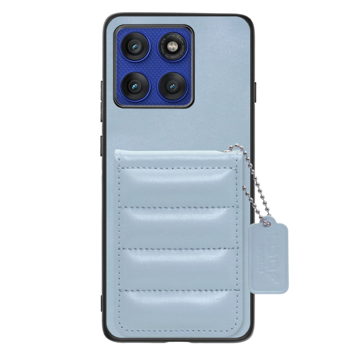 [ LOOF SWEET-SHELL CARD ] motorola edge 60 pro / 60s pro  スマホケース キルティング加工のカードケース付き マグネット内蔵 カード収納 本革 レザータグ＆チェーン付き パステルカラー [ motorola edge 60 pro / 60s pro ]