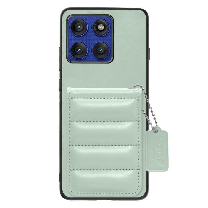 [ LOOF SWEET-SHELL CARD ] motorola edge 60 pro / 60s pro  スマホケース キルティング加工のカードケース付き マグネット内蔵 カード収納 本革 レザータグ＆チェーン付き パステルカラー [ motorola edge 60 pro / 60s pro ]