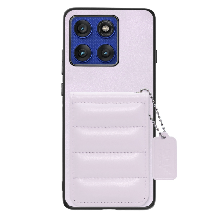 [ LOOF SWEET-SHELL CARD ] motorola edge 60 pro / 60s pro  スマホケース キルティング加工のカードケース付き マグネット内蔵 カード収納 本革 レザータグ＆チェーン付き パステルカラー [ motorola edge 60 pro / 60s pro ]