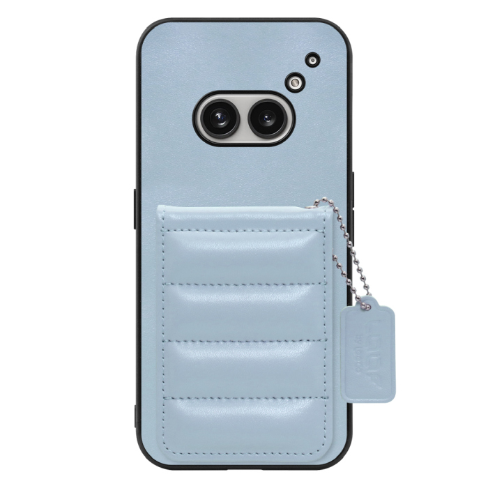 [ LOOF SWEET-SHELL CARD ] Nothing Phone (2a)  スマホケース キルティング加工のカードケース付き マグネット内蔵 カード収納 本革 レザータグ＆チェーン付き パステルカラー [ Nothing Phone (2a) ]