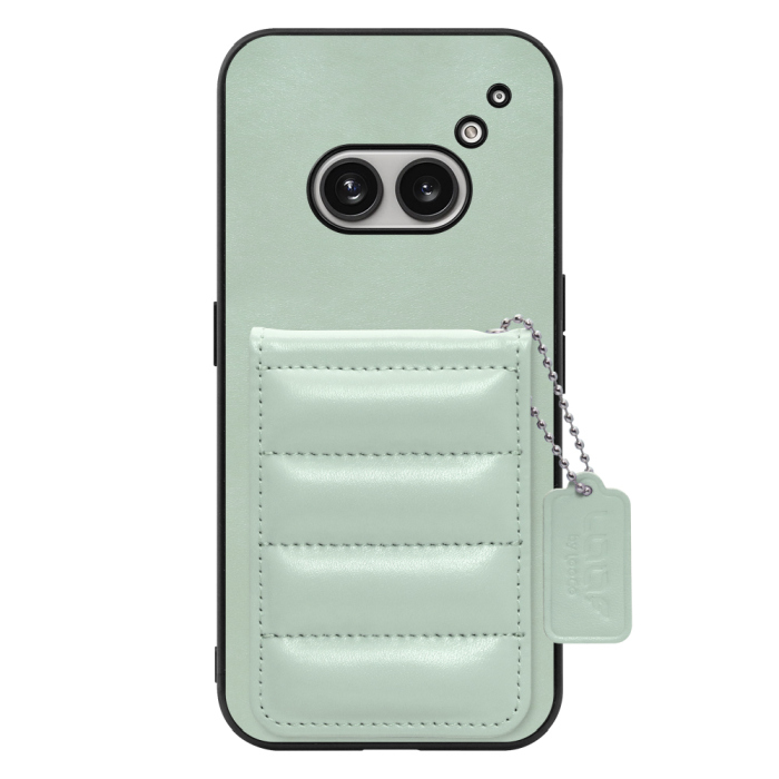 [ LOOF SWEET-SHELL CARD ] Nothing Phone (2a)  スマホケース キルティング加工のカードケース付き マグネット内蔵 カード収納 本革 レザータグ＆チェーン付き パステルカラー [ Nothing Phone (2a) ]