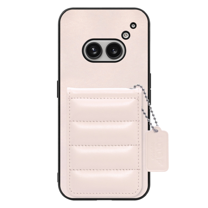 [ LOOF SWEET-SHELL CARD ] Nothing Phone (2a)  スマホケース キルティング加工のカードケース付き マグネット内蔵 カード収納 本革 レザータグ＆チェーン付き パステルカラー [ Nothing Phone (2a) ]