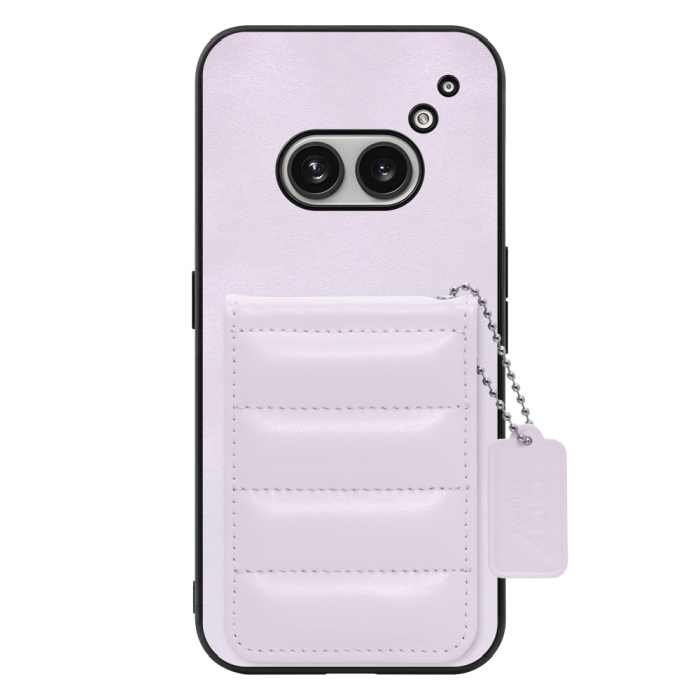 [ LOOF SWEET-SHELL CARD ] Nothing Phone (2a)  スマホケース キルティング加工のカードケース付き マグネット内蔵 カード収納 本革 レザータグ＆チェーン付き パステルカラー [ Nothing Phone (2a) ]