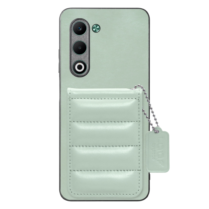 [ LOOF SWEET-SHELL CARD ] OPPO A5 5G オッポ CPH2735 スマホケース キルティング加工のカードケース付き マグネット内蔵 カード収納 本革 レザータグ＆チェーン付き パステルカラー [ OPPO A5 5G ]