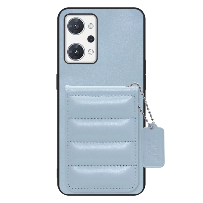 [ LOOF SWEET-SHELL CARD ] OPPO Reno7 A / Reno9 A OPG04 / CPH2523 reno7a reno 7a reno9a reno 9a スマホケース キルティング加工のカードケース付き マグネット内蔵 カード収納 本革 レザータグ＆チェーン付き パステルカラー [ OPPO Reno7 A / Reno9 A ]