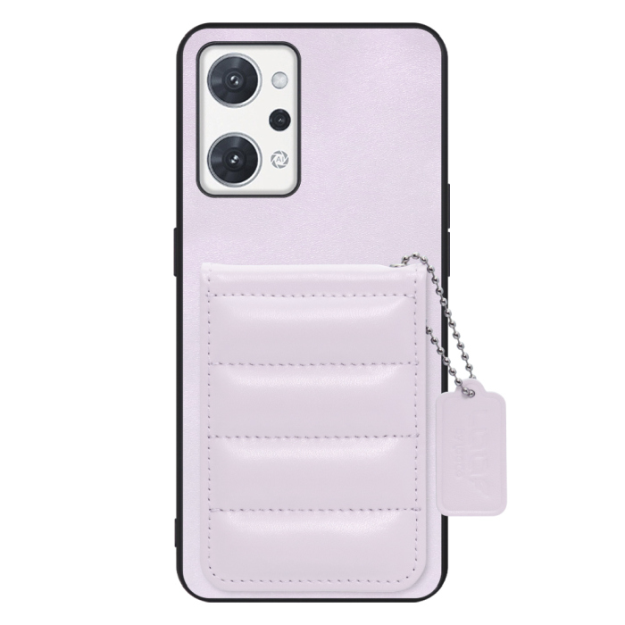 [ LOOF SWEET-SHELL CARD ] OPPO Reno7 A / Reno9 A OPG04 / CPH2523 reno7a reno 7a reno9a reno 9a スマホケース キルティング加工のカードケース付き マグネット内蔵 カード収納 本革 レザータグ＆チェーン付き パステルカラー [ OPPO Reno7 A / Reno9 A ]