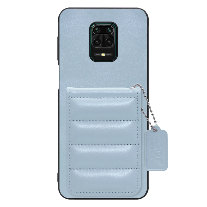 [ LOOF SWEET-SHELL CARD ] Xiaomi Redmi Note 9S redminote9s note9S redminote スマホケース キルティング加工のカードケース付き マグネット内蔵 カード収納 本革 レザータグ＆チェーン付き パステルカラー [ Redmi Note 9S ]