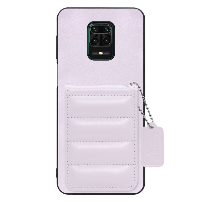 [ LOOF SWEET-SHELL CARD ] Xiaomi Redmi Note 9S redminote9s note9S redminote スマホケース キルティング加工のカードケース付き マグネット内蔵 カード収納 本革 レザータグ＆チェーン付き パステルカラー [ Redmi Note 9S ]