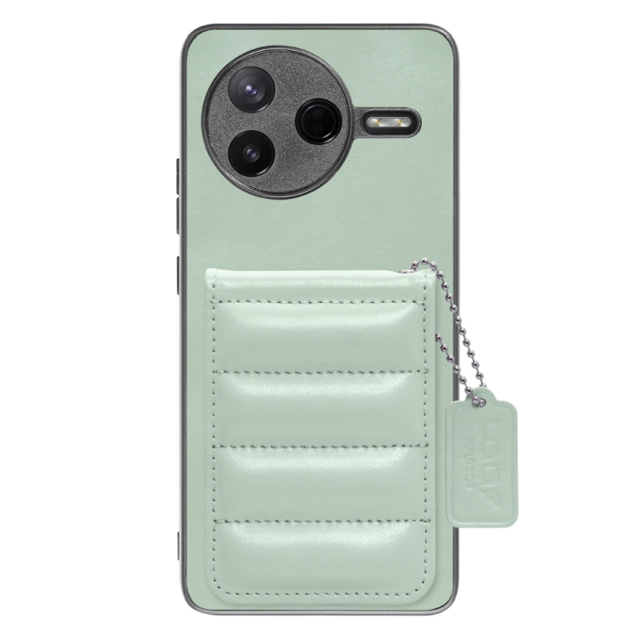 [ LOOF SWEET-SHELL CARD ] POCO F7 Pro Xiaomi シャオミ スマホケース キルティング加工のカードケース付き マグネット内蔵 カード収納 本革 レザータグ＆チェーン付き パステルカラー [ POCO F7 Pro ]