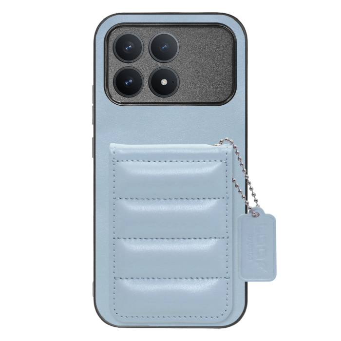 [ LOOF SWEET-SHELL CARD ] POCO F8 Pro Xiaomi スマホケース キルティング加工のカードケース付き マグネット内蔵 カード収納 本革 レザータグ＆チェーン付き パステルカラー [ POCO F8 Pro ]