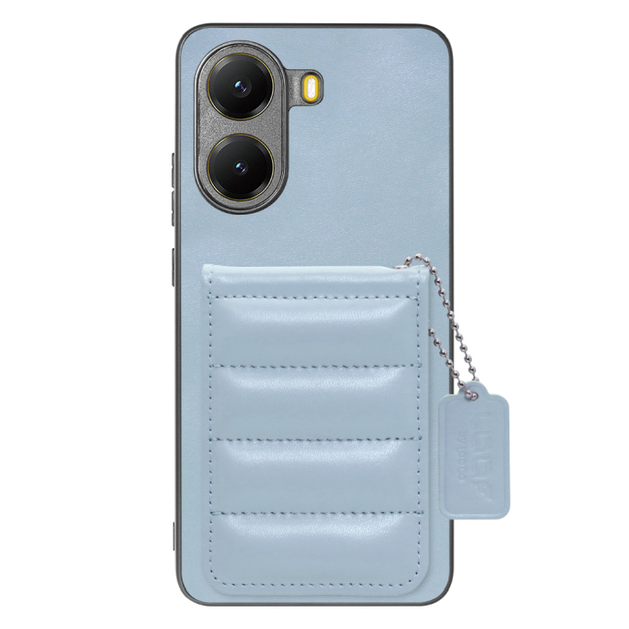 [ LOOF SWEET-SHELL CARD ] POCO X7 Pro Xiaomi スマホケース キルティング加工のカードケース付き マグネット内蔵 カード収納 本革 レザータグ＆チェーン付き パステルカラー [ POCO X7 Pro ]