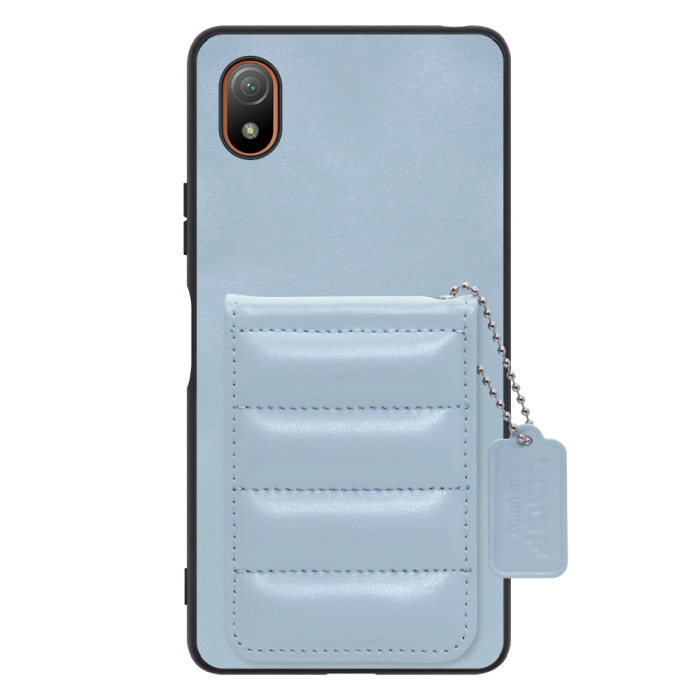 [ LOOF SWEET-SHELL CARD ] Xperia Ace III SO-53C / SOG08 aceⅢ ace3 スマホケース キルティング加工のカードケース付き マグネット内蔵 カード収納 本革 レザータグ＆チェーン付き パステルカラー [ Xperia Ace III ]