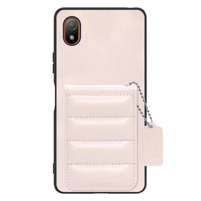 [ LOOF SWEET-SHELL CARD ] Xperia Ace III SO-53C / SOG08 aceⅢ ace3 スマホケース キルティング加工のカードケース付き マグネット内蔵 カード収納 本革 レザータグ＆チェーン付き パステルカラー [ Xperia Ace III ]