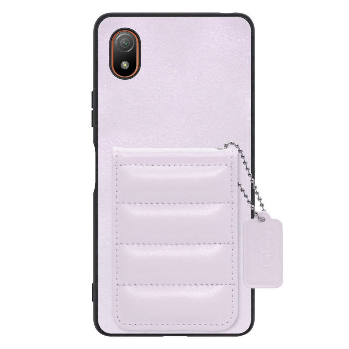 [ LOOF SWEET-SHELL CARD ] Xperia Ace III SO-53C / SOG08 aceⅢ ace3 スマホケース キルティング加工のカードケース付き マグネット内蔵 カード収納 本革 レザータグ＆チェーン付き パステルカラー [ Xperia Ace III ]