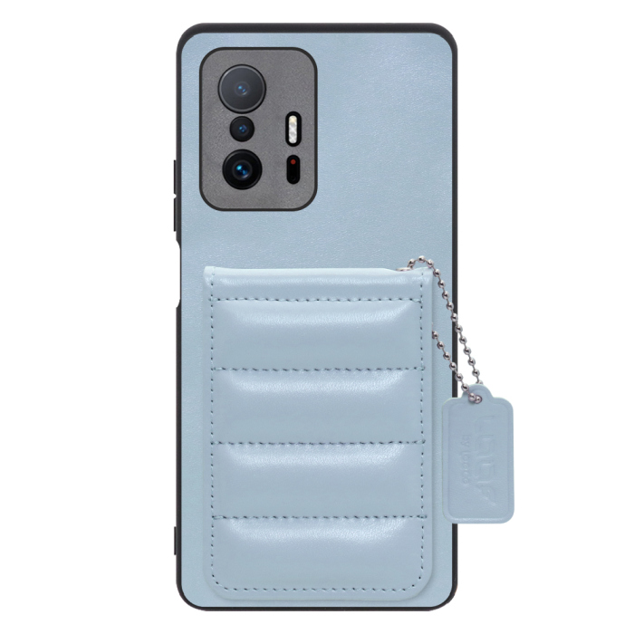 [ LOOF SWEET-SHELL CARD ] Xiaomi 11T / 11T Pro xiaomi11t xiaomi11tpro 11tpro スマホケース キルティング加工のカードケース付き マグネット内蔵 カード収納 本革 レザータグ＆チェーン付き パステルカラー [ Xiaomi 11T / 11T Pro ]