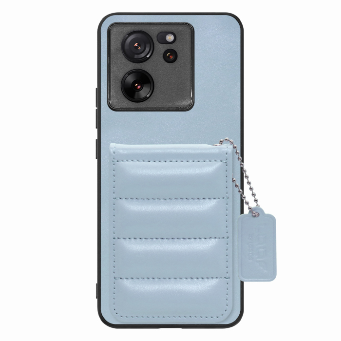 [ LOOF SWEET-SHELL CARD ] Xiaomi 13T / 13T Pro XIG04 13 T 13TPro スマホケース キルティング加工のカードケース付き マグネット内蔵 カード収納 本革 レザータグ＆チェーン付き パステルカラー [ Xiaomi 13T / 13T Pro ]