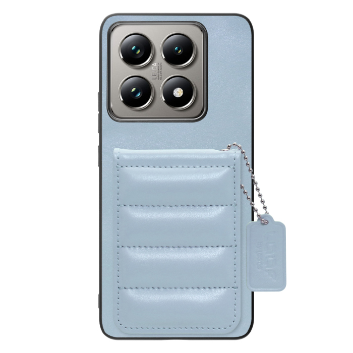 [ LOOF SWEET-SHELL CARD ] Xiaomi 14T Pro  14TPro スマホケース キルティング加工のカードケース付き マグネット内蔵 カード収納 本革 レザータグ＆チェーン付き パステルカラー [ Xiaomi 14T Pro  ]