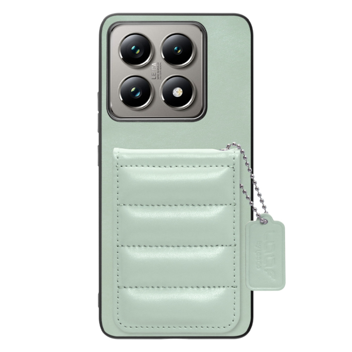 [ LOOF SWEET-SHELL CARD ] Xiaomi 14T Pro  14TPro スマホケース キルティング加工のカードケース付き マグネット内蔵 カード収納 本革 レザータグ＆チェーン付き パステルカラー [ Xiaomi 14T Pro  ]