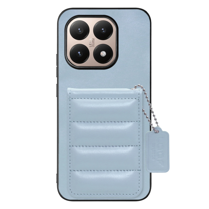 [ LOOF SWEET-SHELL CARD ] Xiaomi 15T シャオミ 15T スマホケース キルティング加工のカードケース付き マグネット内蔵 カード収納 本革 レザータグ＆チェーン付き パステルカラー [ Xiaomi 15T ]