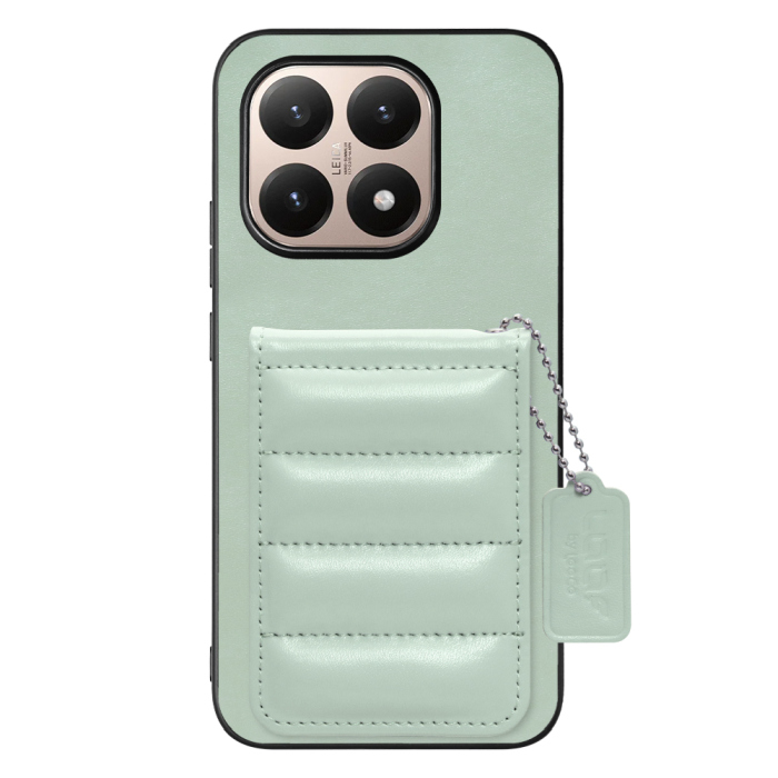 [ LOOF SWEET-SHELL CARD ] Xiaomi 15T シャオミ 15T スマホケース キルティング加工のカードケース付き マグネット内蔵 カード収納 本革 レザータグ＆チェーン付き パステルカラー [ Xiaomi 15T ]