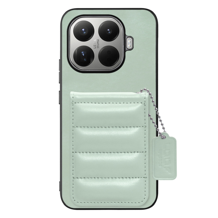 [ LOOF SWEET-SHELL CARD ] Xiaomi 15T Pro シャオミ 15T Pro スマホケース キルティング加工のカードケース付き マグネット内蔵 カード収納 本革 レザータグ＆チェーン付き パステルカラー [ Xiaomi 15T Pro ]