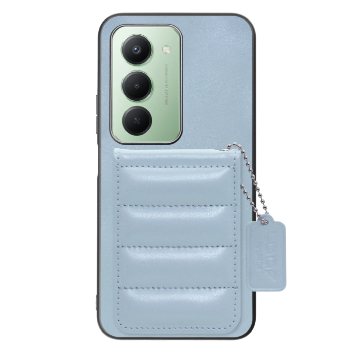 [ LOOF SWEET-SHELL CARD ] Xiaomi REDMI 15 5G  スマホケース キルティング加工のカードケース付き マグネット内蔵 カード収納 本革 レザータグ＆チェーン付き パステルカラー [ Xiaomi REDMI 15 5G ]